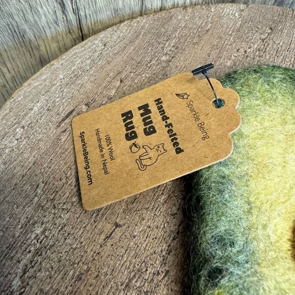 Felt Avocado Coaster Mug Rug Home Decor Gift for Boho NEW FAST SHIP - Picture 2 of 4